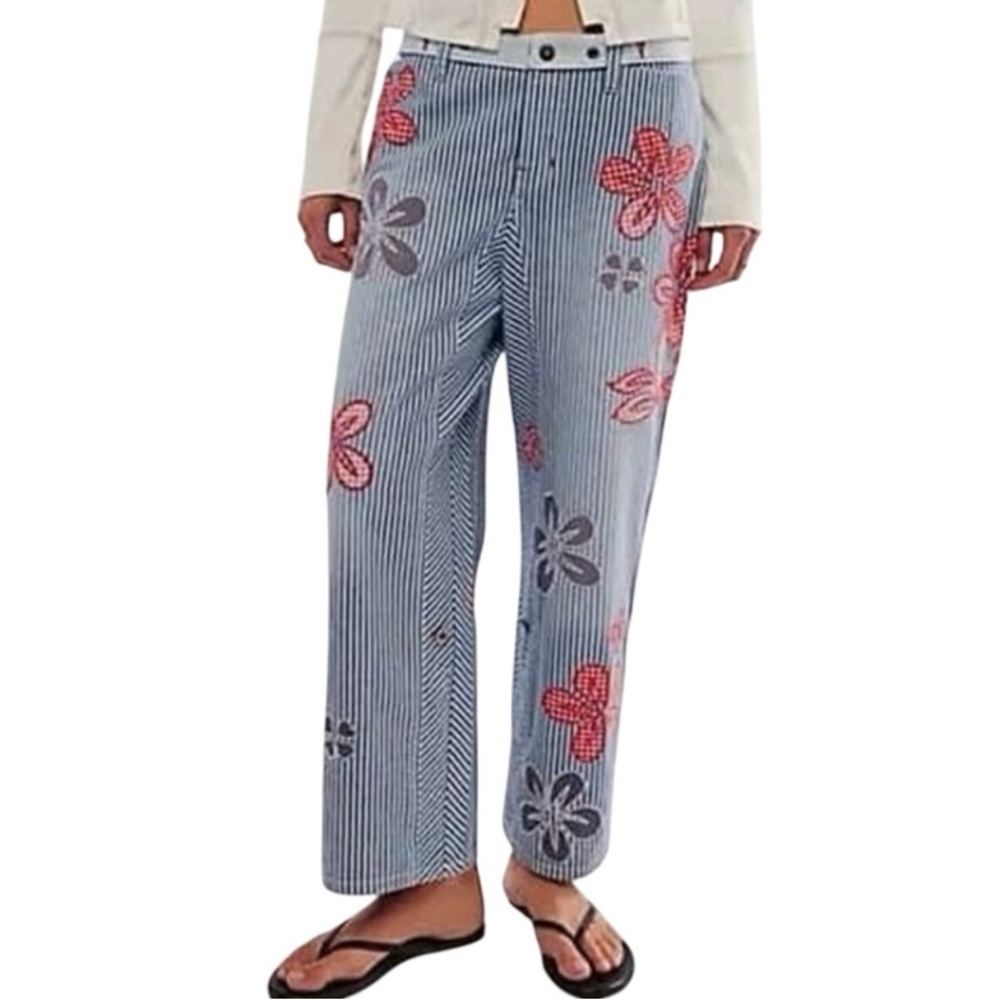 WE THE FREE Hot Tropics Cuffed Harem Pants Size 10 New with Tag MSRP $248 SOO